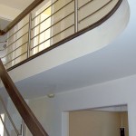 Stainless steel staircase crossbar railing